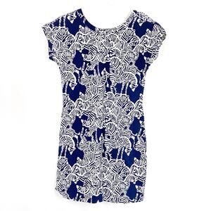 Lilly Pulitzer | I Herd You Anastasia Zebra Print Blue and White Dress S